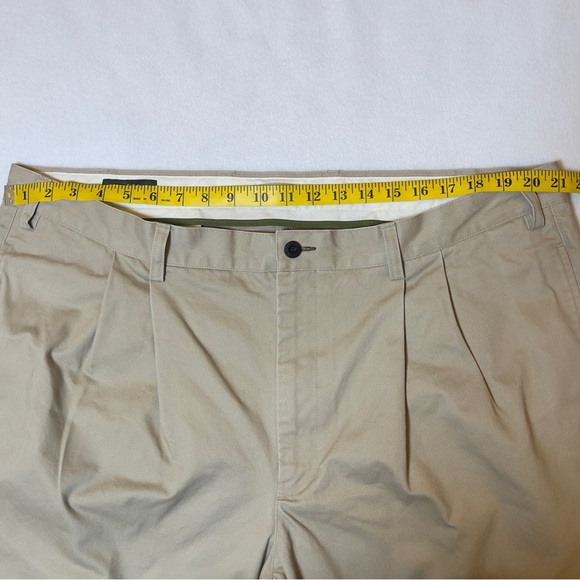 Orvis Chino Pants Men 42 Pleated 100% Cotton Khaki Dress Casual Trousers - Picture 13 of 13